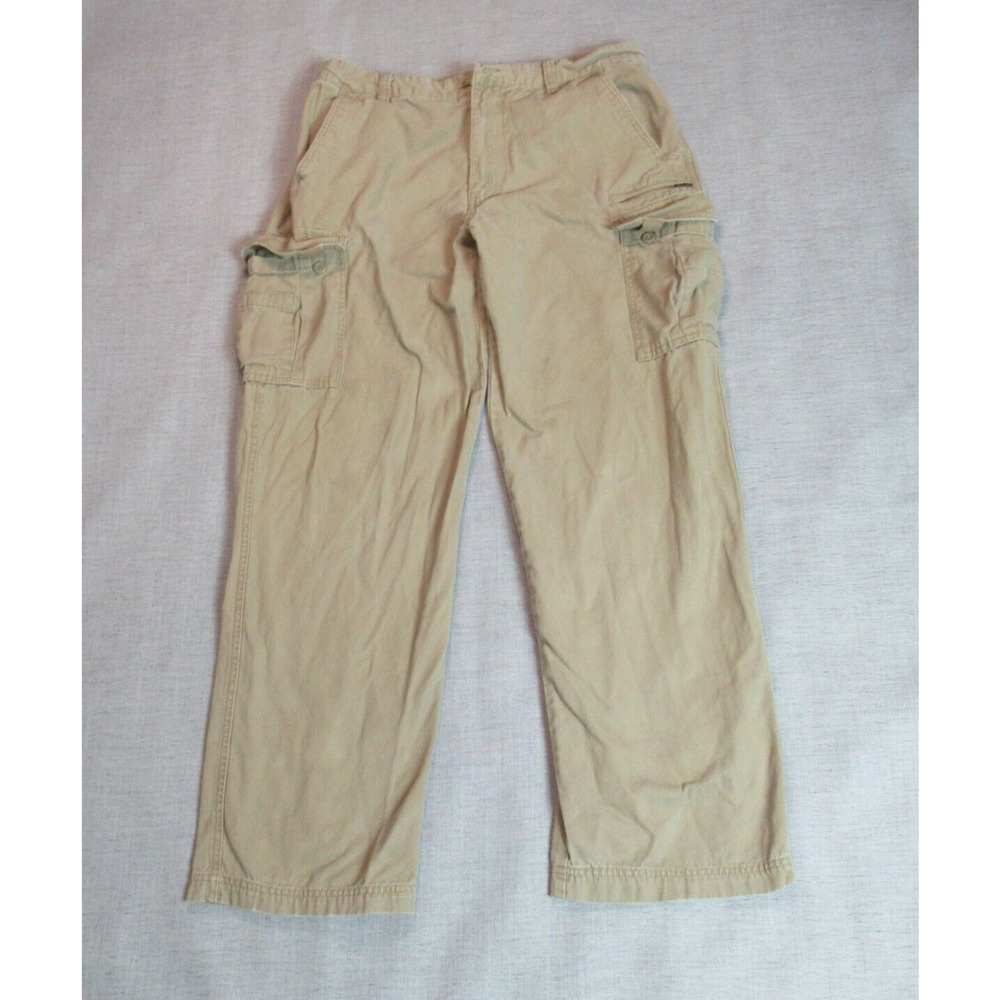 Vtg Plugg Pants Mens 36x34 Khaki Loose Cargo Baggy Grunge Skater Hip Hop Y2K